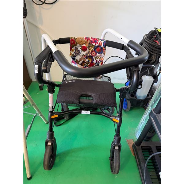 Folding  walker and bed rail