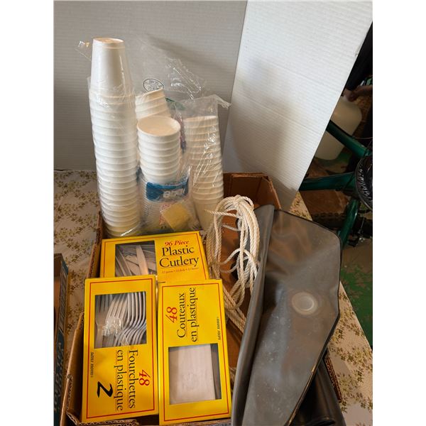 Disposable dishes, etc.