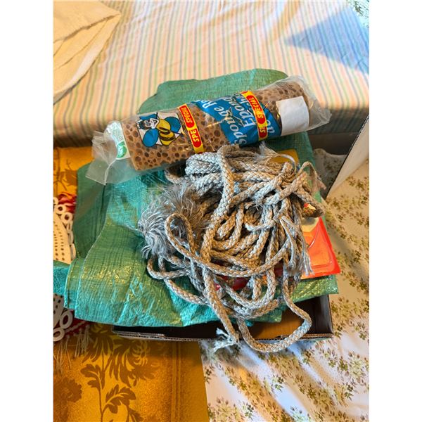 Tarp rope and sponge item