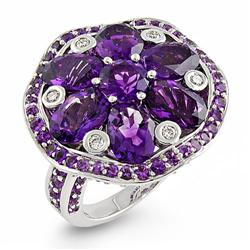 Genuine 10.06 ctw Diamond & Amethyst Ladies  