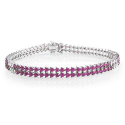 Genuine 5.23 ctw Diamond & Ruby Bracelet  