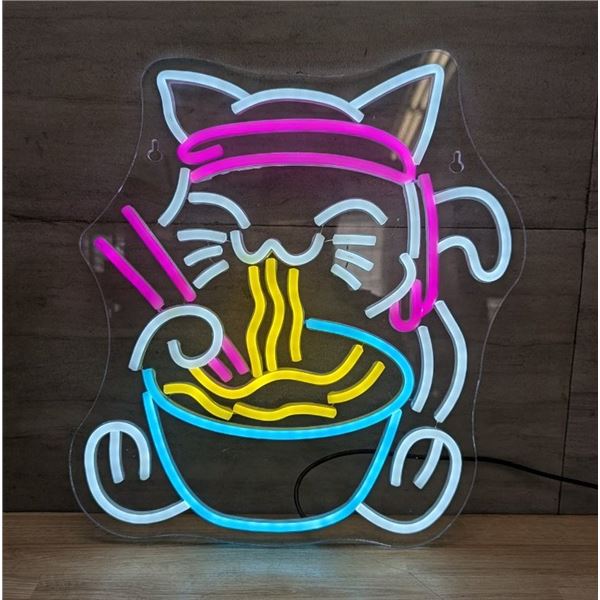 Fortune Cat Ramen Neon Sign