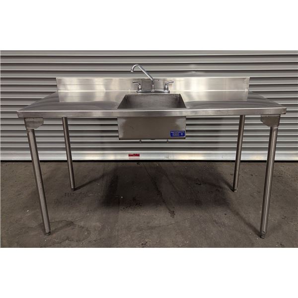 60" Stainless Steel 1 Tub Sink With Faucet