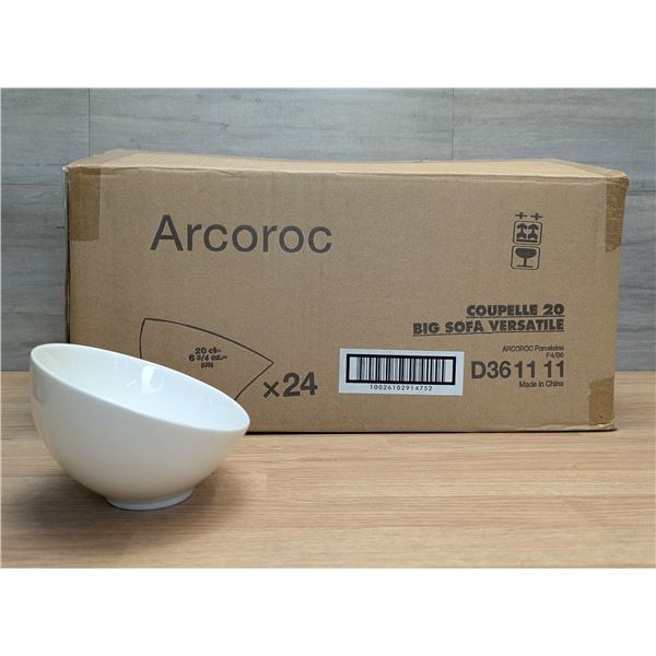 5.25", 6.75oz Versatile White Dessert Bowls, Arcoroc D3611 - Lot of 24