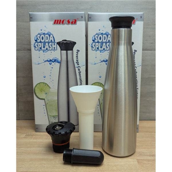 Stainless Steel Soda Splash 0.75L Chargers, Browne 74SSD7 - Lot of 2