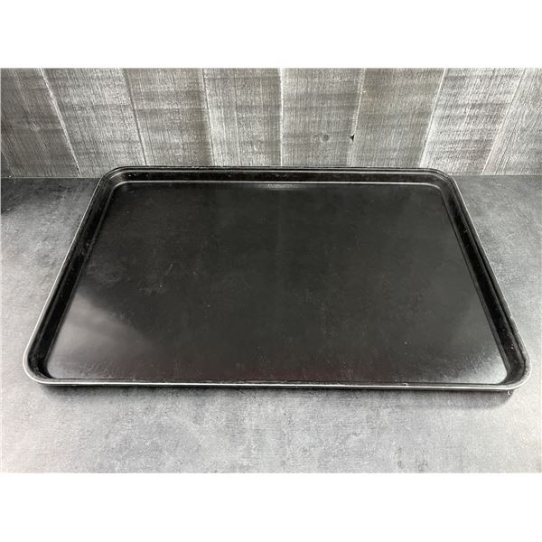 25.5" x 17.75" x 1" Black Fiberglass Market Trays - Lot of 3 | CC4-27