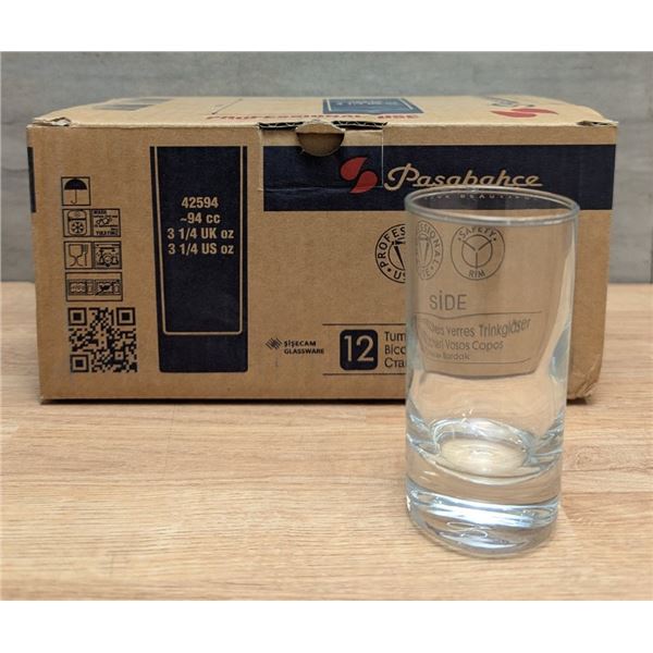 Side-Heavy Sham Whisky Glasses 3.2oz/95ml, Browne PG42594 - Lot of 12