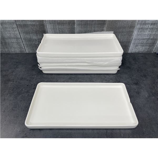 Mekkano 12-3/8" x 6-1/4" White Platters, Arcoroc L9558 - Lot of 12 (2 Boxes) | L6-2,3