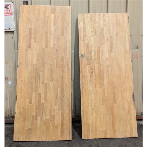 32" x 79-1/4" & 31-1/4" x 74-1/4" Wood Table Tops - Lot of 2pcs