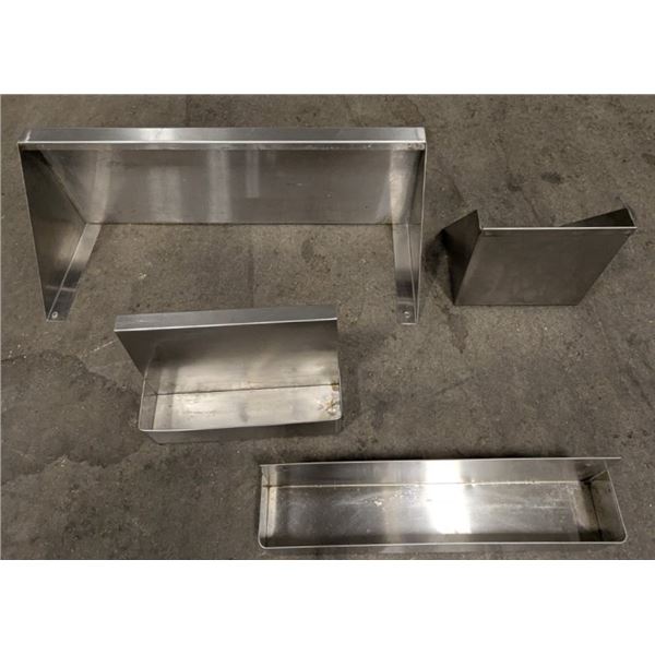 Stainless Steel Wall Shelves & Speed Rails - Lot of 4pcs