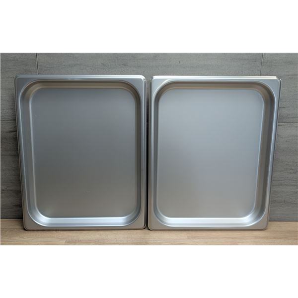 1/2 Size 1.25" Deep Stainless Steel Inserts, Johnson-Rose 58201 - Lot of 2 | CC1