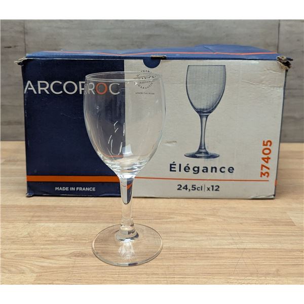 8.25oz Elegance Wine Glasses, Arcoroc 37405 - Lot of 12