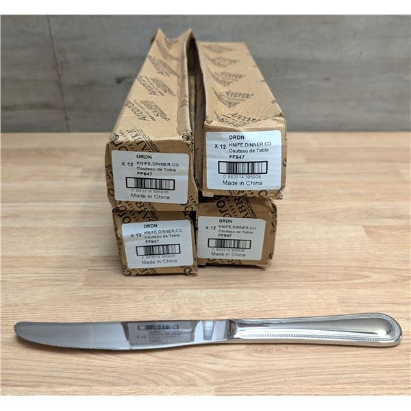 Sabre European Dinner Knives, Arcoroc FF947 - Lot of 48 (4 Boxes)