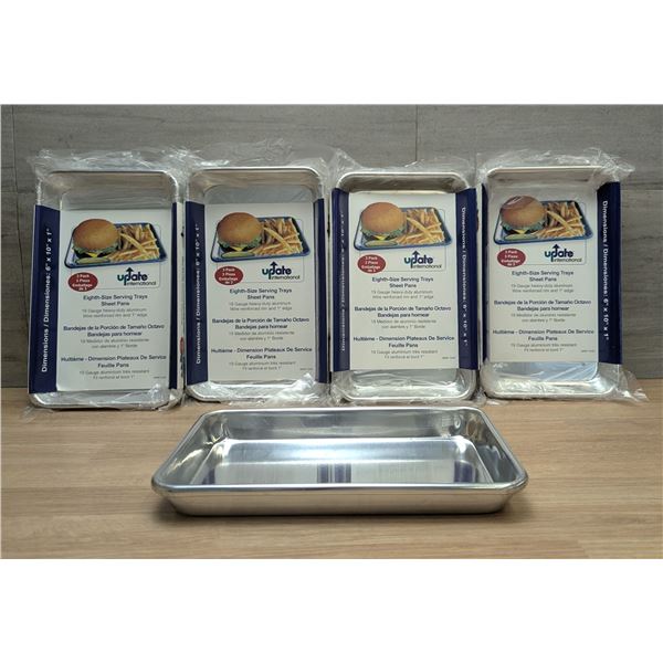 1/8 Size Bun Pan, Update International ABNP-13/3P - Lot of 12 (4 Sets) | CC2