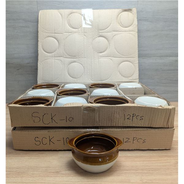 10oz Ceramic Soup Crocks, Update International SCK-10 - Lot of 24 | R4-3