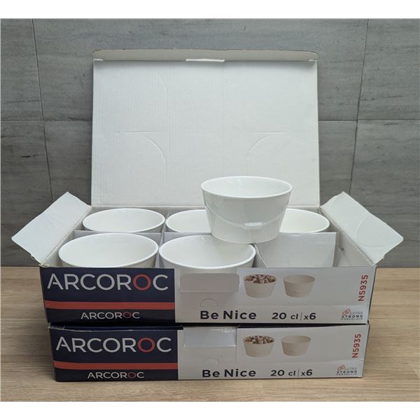 Be Nice 20cl 7oz Porcelain Bowls, Arcoroc N5935 - Lot of 12 | CC2