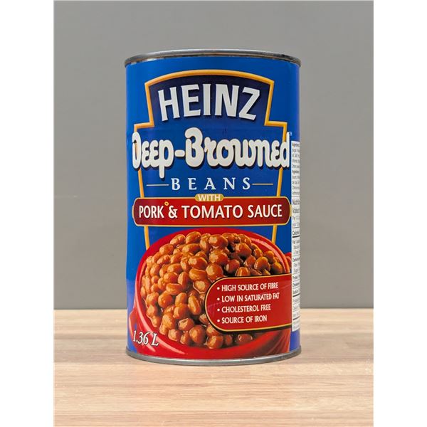 Heinz Deep-Browned Beans with Pork & Tomato Sauce 1.36L - Lot of 10