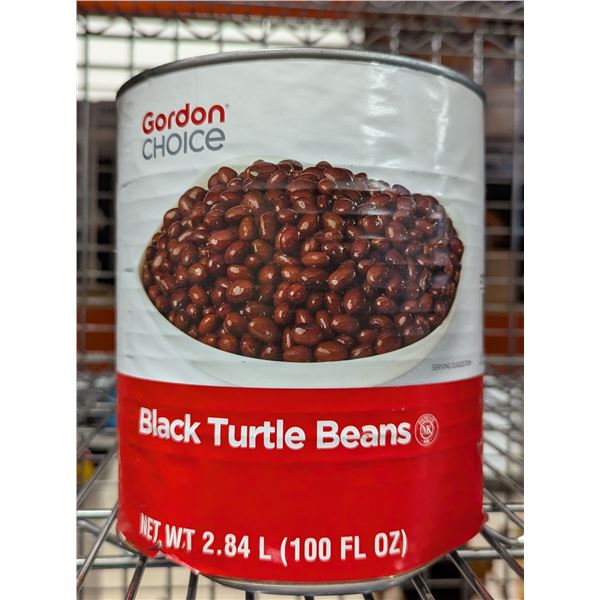 Gordon Choice Black Turtle Beans, 2.84L - Lot of 6