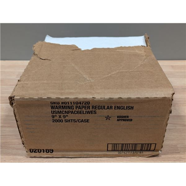 9" x 9" Warming Paper - Applox.2000