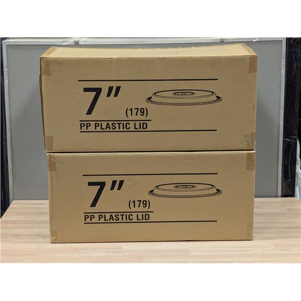7" PP Round Plastic Lids -Lot of 600 (2 Cases) | EC4