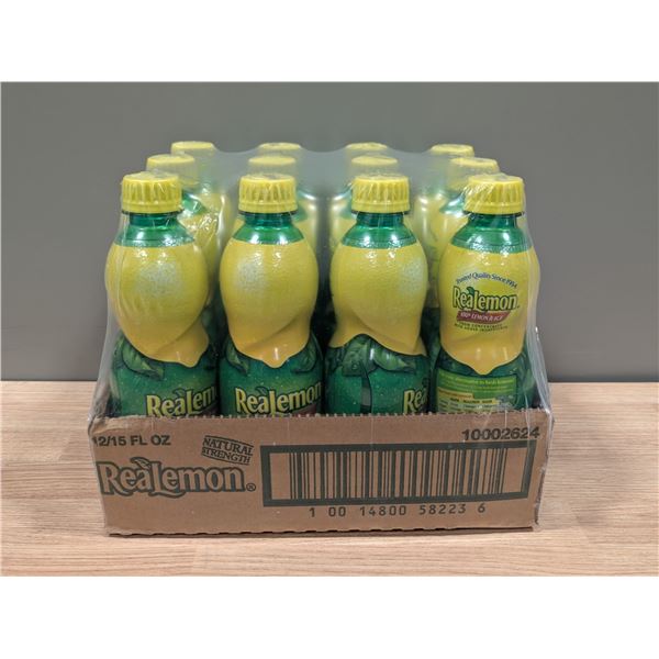 Realemon 100% Lemon Juice, 443ml - Lot of 12 | RackJ