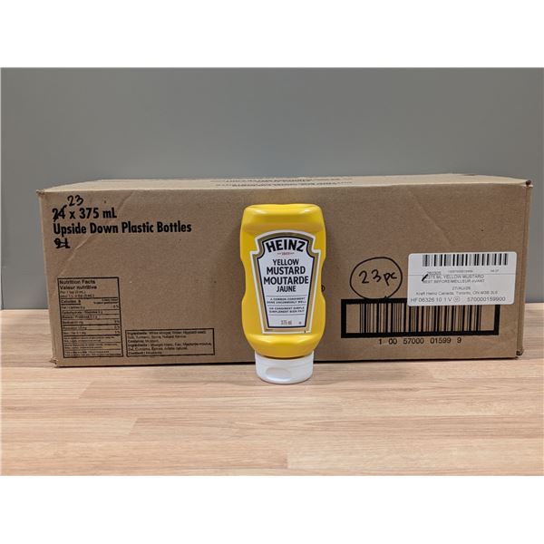 Heinz Yellow Mustard, 375ml - Lot of 23 | RackJ