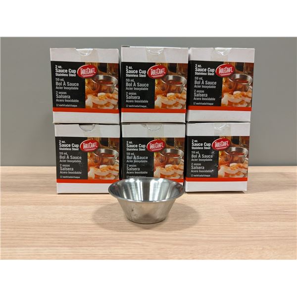 Tablecraft C5068 2oz Stainless Sauce Cups - Lot of 72 | RackJ