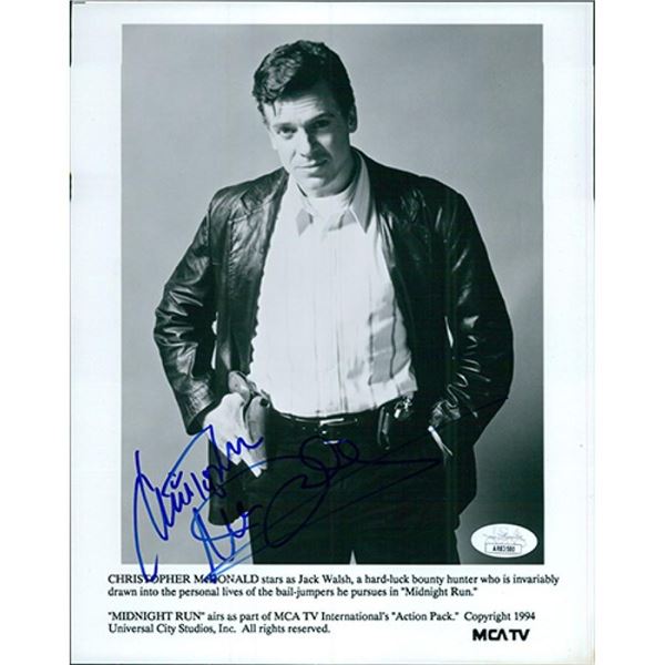 Midnight Run Christopher McDonald signed photo. JSA Authenticated