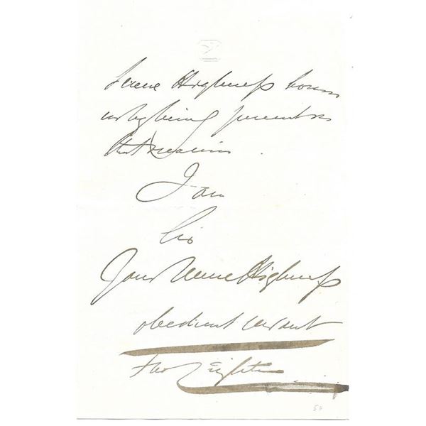 British Painter Frederic Leighton Letter