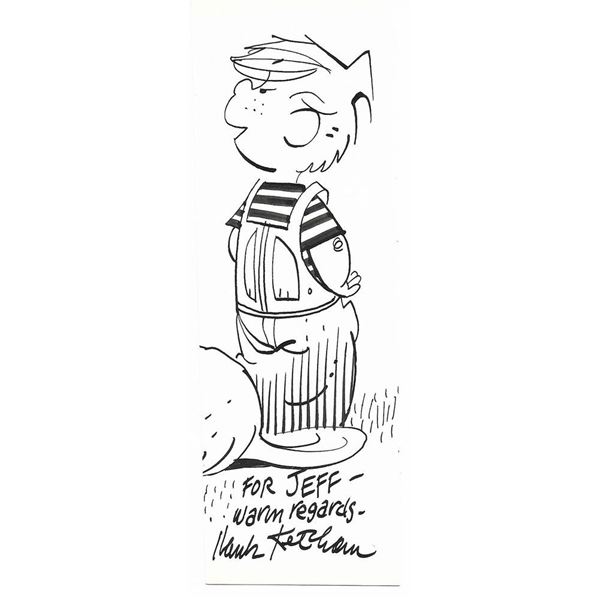 Dennis the Menace creator original signed sketch