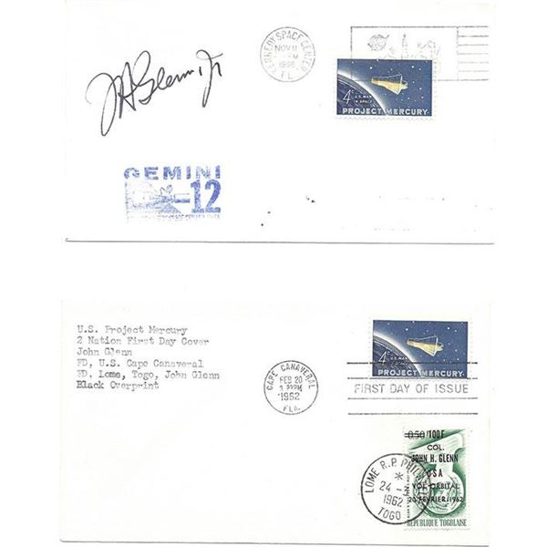 Astronaut John Glenn signed space cover