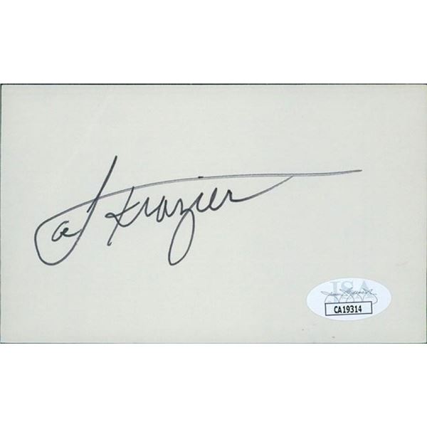 Joe Frazier Signed 3x5 Index Card