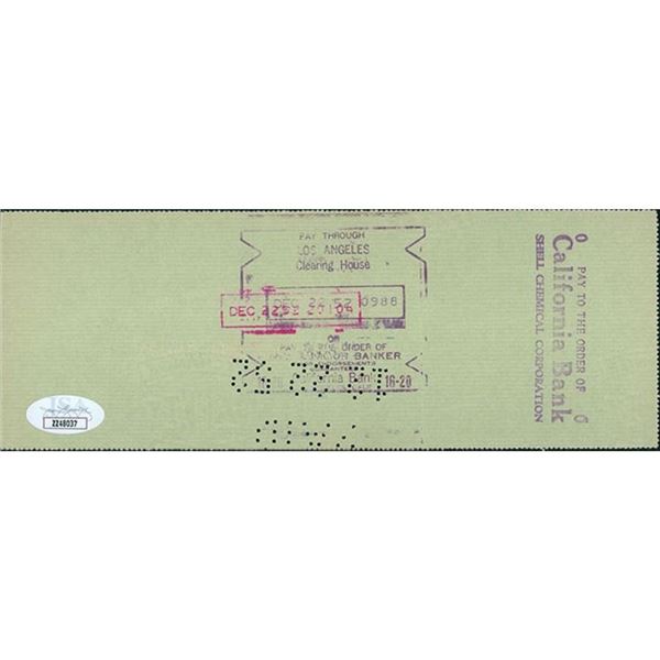 I Love Lucy Lucille Ball Arnaz Actress Signed Cancelled Bank Check JSA Authenticated