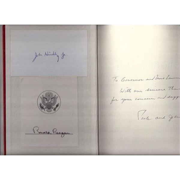 John Hinkley Jr Parents Jack & JoAnn Hinckley Signed Bookplate