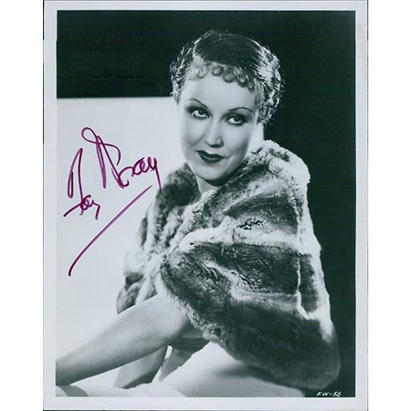 King Kong Actress Fay Wray signed photo. JSA Authenticated