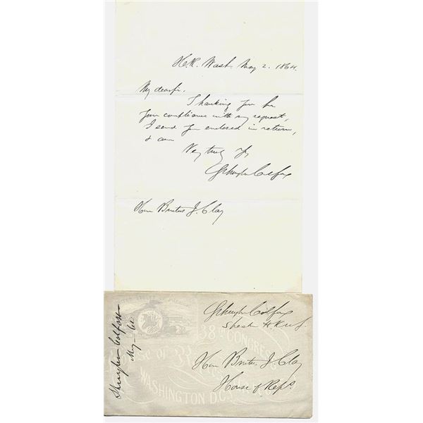 Ulysses S Grant Vice President Schuyler Colfax Signed Civil War Cover