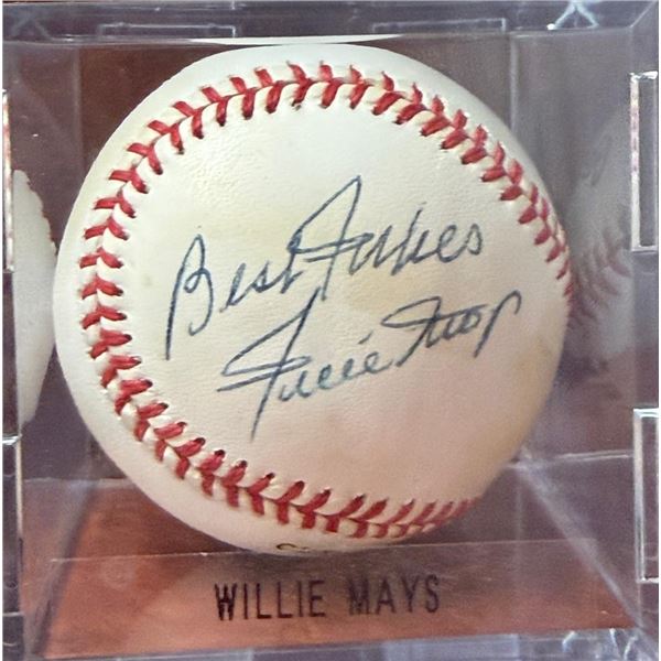 Willie Mays signed baseball