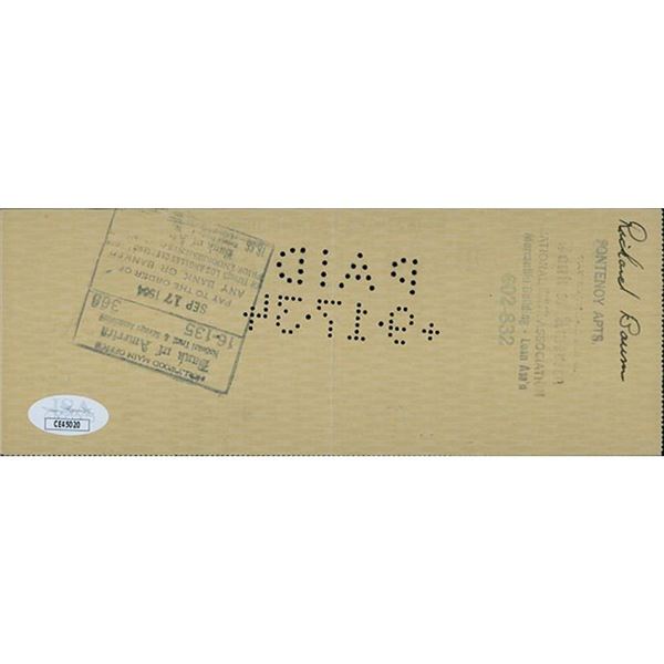 The Wizard of Oz Tin Man Jack Haley Signed Tan Cancelled Check JSA Authenticated