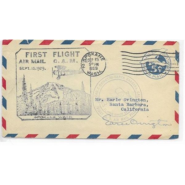 Earl Ovington Signed Cover