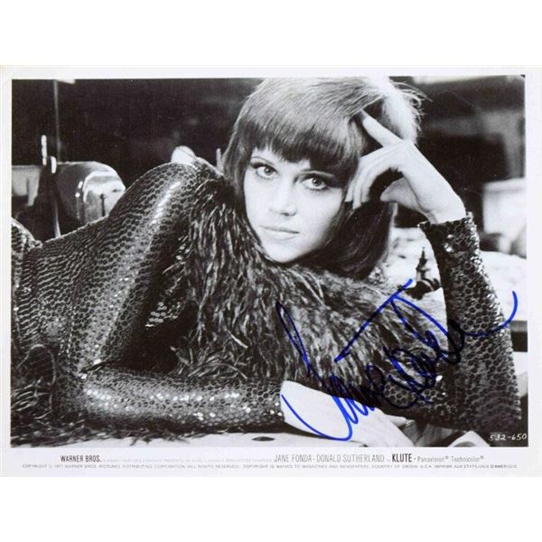 Jane Fonda signed movie still photo
