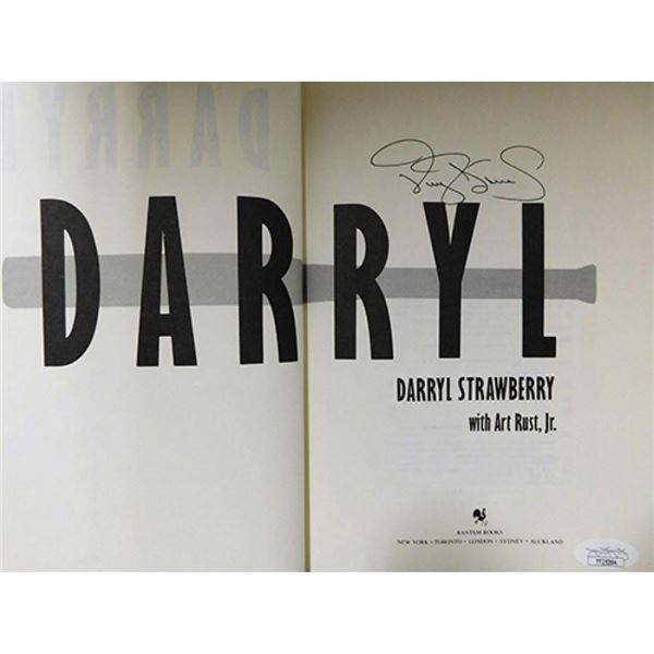 NY Mets Darryl Strawberry Signed Darryl Hardcover Book JSA Authenticated