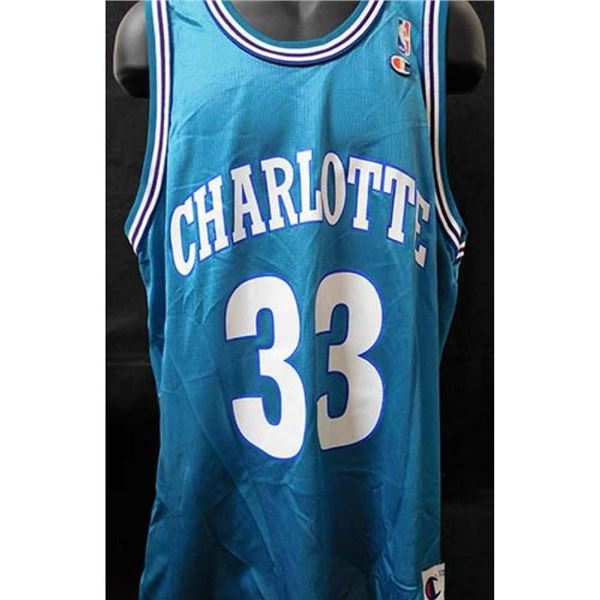 Charlotte Hornets Alonzo Mourning Signed Jersey