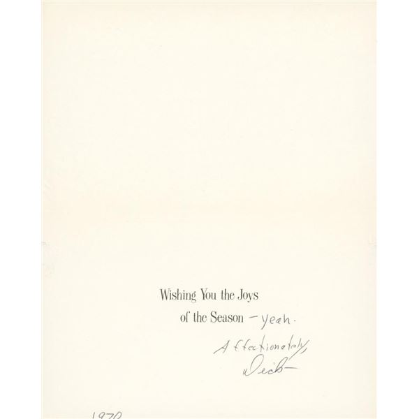 Dick Sargent signed holiday card