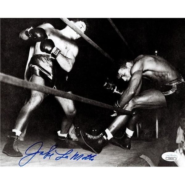 Jake LaMotta Raging Bull Signed 8x10 Boxing Stock Card Photo