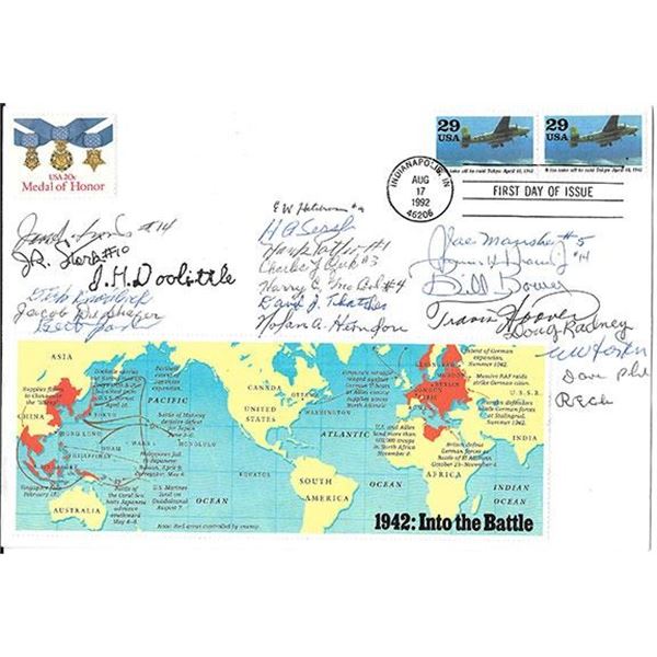 World War 2 Pilot Jimmy Doolittle and Team Signed Cover