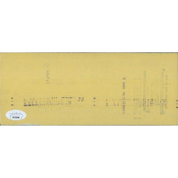 Singer Bobby Vinton Signed Cancelled Check JSA Authenticated