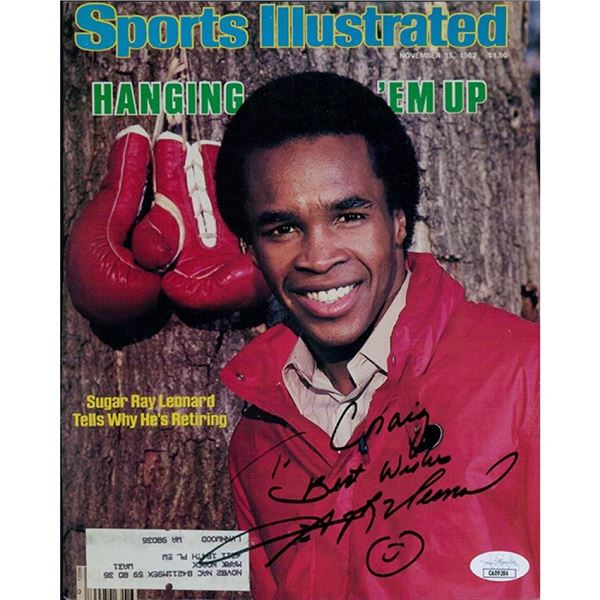 Sugar Ray Leonard Signed Sports Illustrated Magazine Page