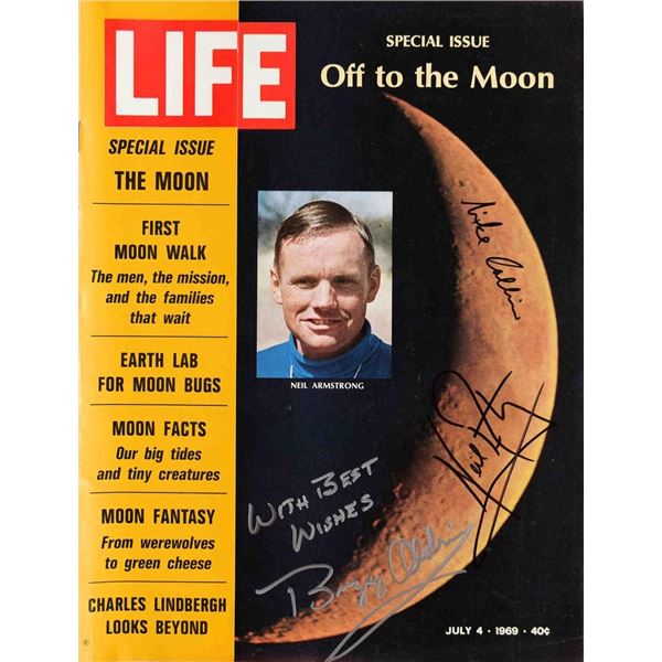 Moonwalkers signed 1969 Life Magazine