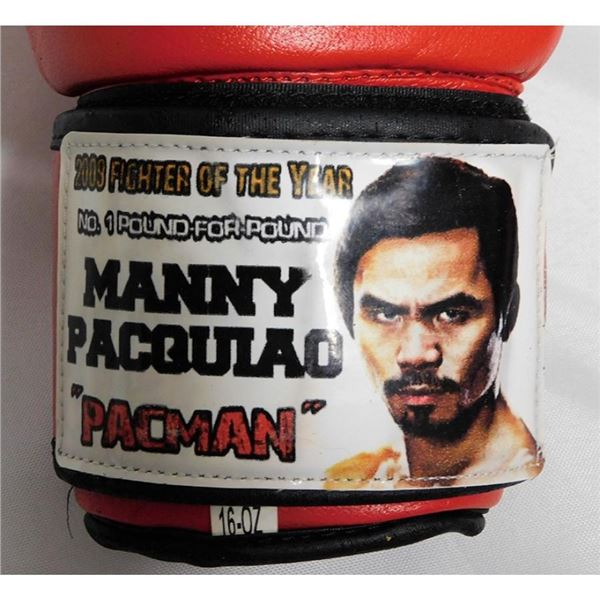 Manny Pacquiao Signed Red Limited Edition Boxing Glove