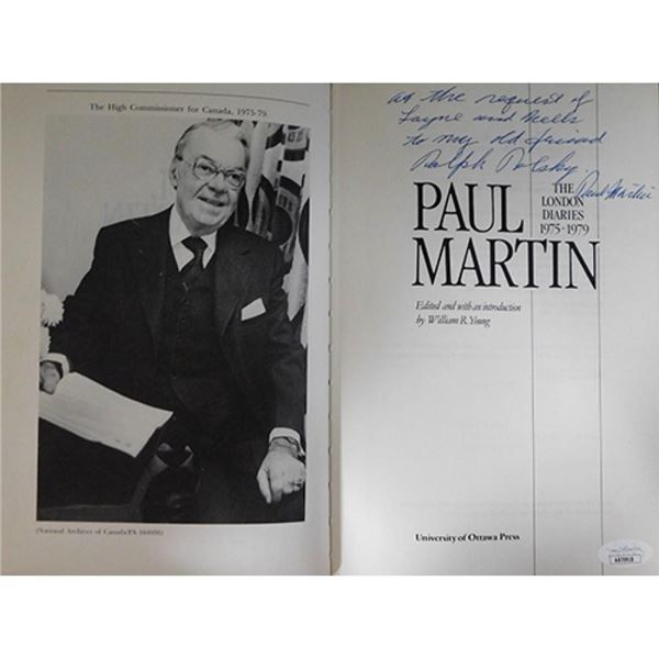 The London Diaries 1975-1979 Paul Martin Signed  Hardcover Book JSA Authenticated